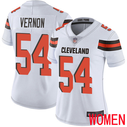 Cleveland Browns Olivier Vernon Women White Limited Jersey 54 NFL Football Road Vapor Untouchable